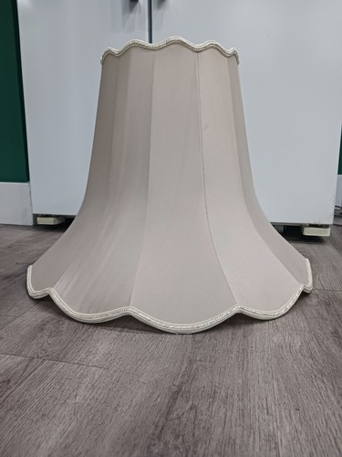 Vintage beige fabric scalloped - vintage,