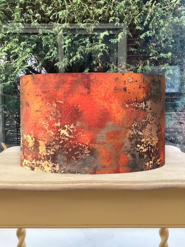 Abstract rust lampshade - abstract,