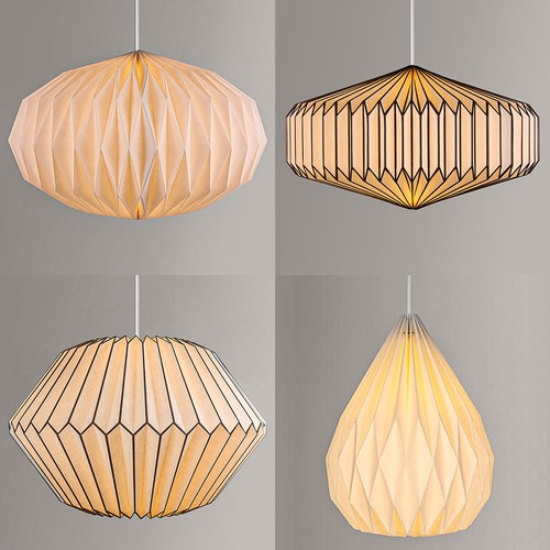 Origami paper lampshade - lampshade,