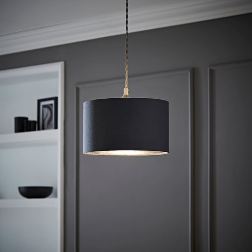 Easy fit lamp shade - lamp, charcoal