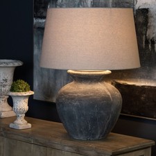 Large Grey Stone Table Lamp